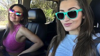 Сексуальные девушки в порно - Brunette and Glasses Lesbians Get Naughty on the Road на HOT-GIRLS-PORN.COM